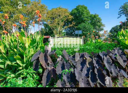 New York, New York - 30. September 2018: Eingang zum Fort Tryon Park in Washington Heights, New York. Stockfoto