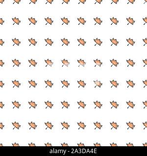 Herbst nahtlose Muster mit Maple Leaves. Hintergrund kann auf Textilien, Tapeten gedruckt werden, Geschenkpapier, Grußkarten. Bunte hand Zeichnung Skizze. Vector Illustration. EPS 10. Stock Vektor