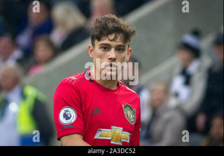 Newcastle, UK. 06 Okt, 2019. Daniel James von Manchester United in der Premier League Match zwischen Newcastle und Manchester United am St. James's Park, Newcastle, England am 6. Oktober 2019. Foto von J GILL/PRiME Media Bilder. Credit: PRiME Media Images/Alamy leben Nachrichten Stockfoto