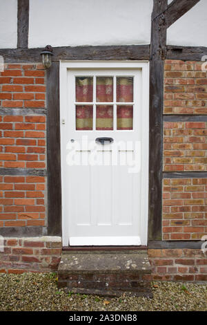 White Cottage Tür. Oxfordshire, England Stockfoto