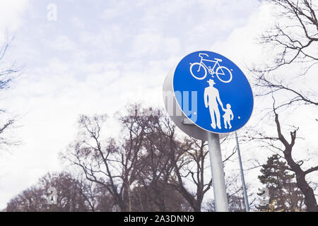 Fahrrad- und Fußgängerweg Schild Stockfoto