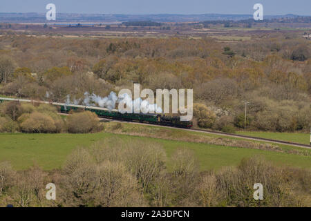 Eine Lok, Corfe Castle in der Nähe von Wareham, Dorset, Großbritannien Stockfoto