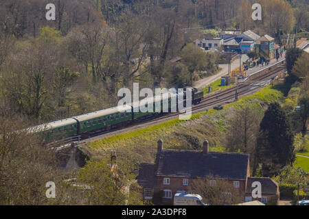 Eine Lok, Corfe Castle in der Nähe von Wareham, Dorset, Großbritannien Stockfoto