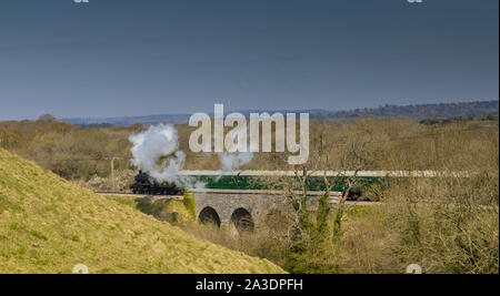 Eine Lok, Corfe Castle in der Nähe von Wareham, Dorset, Großbritannien Stockfoto