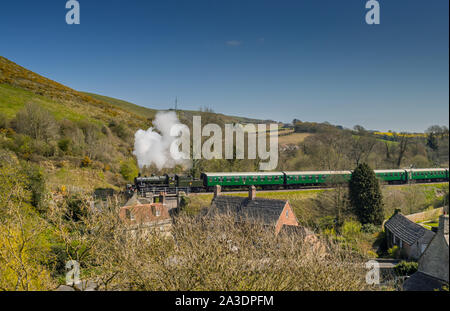 Eine Lok, Corfe Castle in der Nähe von Wareham, Dorset, Großbritannien Stockfoto