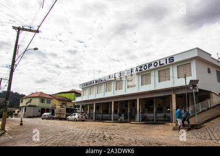 Câmara Municipal, Rathaus Bus Brazópolis, Minas Gerais, Brasilien Stockfoto