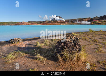 Geothermische Gebiet in der Nähe des Sees Myvatn, Island Stockfoto