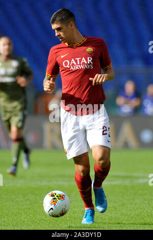 Roma - Cagliari 1-1 06/10/2019 Stadio Olimpico, Gianluca Mancini Rom - Cagliari 1-1 06/10/2019 Olympiastadion, Gianluca Mancini Ph. Vincenzo Izzo Stockfoto