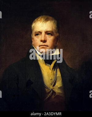 Sir Walter Scott (1771-1832) schottischer Autor, Dichter und Historiker, deren Werke bleiben Klassiker der englischen Literatur. Öl Gemälde von Sir Henry Raeburn (1756-1823) im Jahre 1822 gemalt. Stockfoto