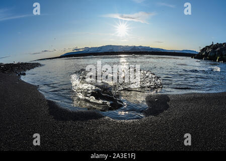 Diamond Beach, Jokulsarlon, Island Stockfoto