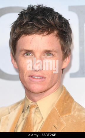 London, Großbritannien. 07 Okt, 2019. Der britische Schauspieler Eddie Redmayne besucht die Premiere Der luftschiffer am 63. BFI London Film Festival am 7. Oktober 2019. Foto von Rune Hellestad/UPI Quelle: UPI/Alamy leben Nachrichten Stockfoto