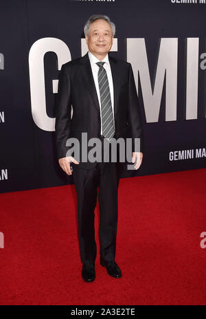 HOLLYWOOD, CA - Oktober 06: Ang Lee nimmt an Paramount Pictures" Premiere von "Gemini Man" an TCL Chinese Theatre am Oktober 06, 2019 in Hollywood, Kalifornien. Stockfoto