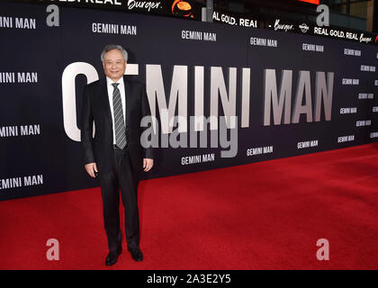 HOLLYWOOD, CA - Oktober 06: Ang Lee nimmt an Paramount Pictures" Premiere von "Gemini Man" an TCL Chinese Theatre am Oktober 06, 2019 in Hollywood, Kalifornien. Stockfoto