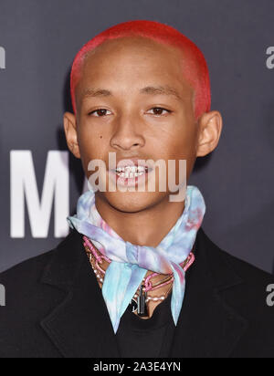 HOLLYWOOD, CA - Oktober 06: Jaden Smith sorgt sich Paramount Pictures" Premiere von "Gemini Man" an TCL Chinese Theatre am Oktober 06, 2019 in Hollywood, Kalifornien. Stockfoto