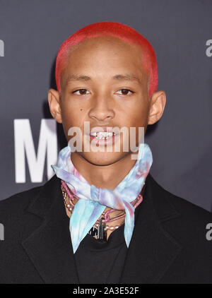 HOLLYWOOD, CA - Oktober 06: Jaden Smith sorgt sich Paramount Pictures" Premiere von "Gemini Man" an TCL Chinese Theatre am Oktober 06, 2019 in Hollywood, Kalifornien. Stockfoto