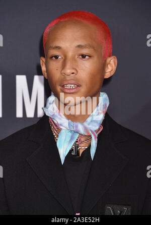 HOLLYWOOD, CA - Oktober 06: Jaden Smith sorgt sich Paramount Pictures" Premiere von "Gemini Man" an TCL Chinese Theatre am Oktober 06, 2019 in Hollywood, Kalifornien. Stockfoto