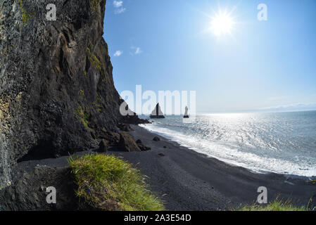 Schwarzer Strand, Strand Reynisfjara, Island Stockfoto