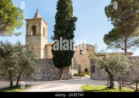 Der römischen Abtei von Abbazia di Sassovivo, Foligno, Provinz Perugia, Umbrien, Italien Stockfoto