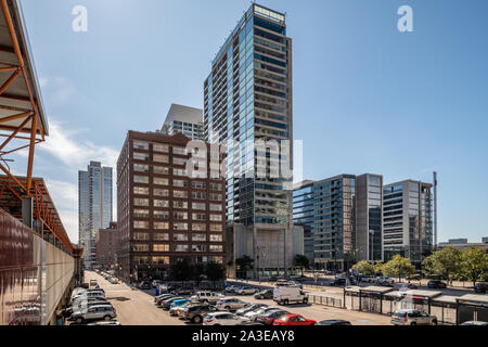 Die Wohngebäude in der South Loop Nachbarschaft Stockfoto