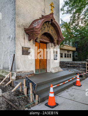 Äußere der Heiligen Dreifaltigkeit Orthodoxe Kathedrale, entworfen von Louis Sullivan Stockfoto