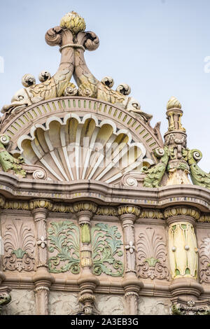 Nahaufnahme von Terracotta architektonisches Detail Stockfoto