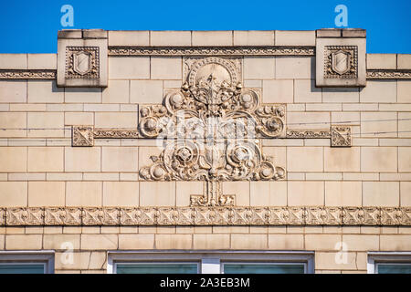 Nahaufnahme von Terracotta architektonisches Detail Stockfoto