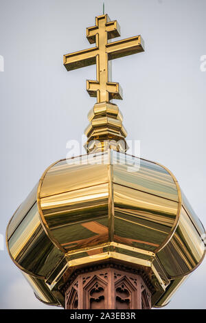 Äußere der Heiligen Dreifaltigkeit Orthodoxe Kathedrale, entworfen von Louis Sullivan Stockfoto