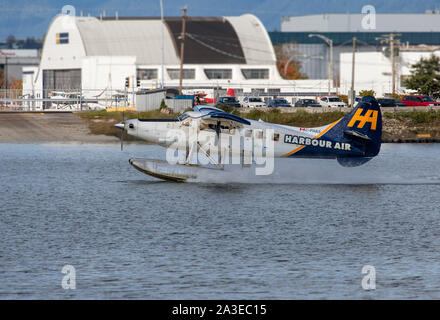 Harbour Air Turbo Otter Fraser River. Stockfoto