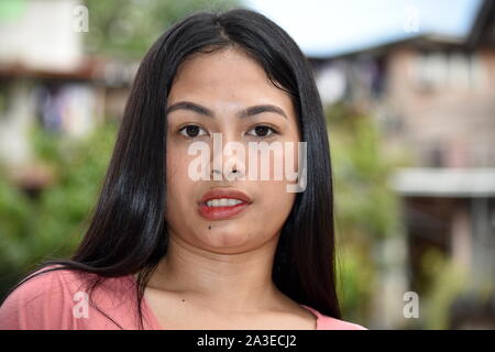 Ein grinsend Attraktive Filipina Weiblich Stockfoto