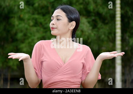 Ein Unentschieden asiatische Person Stockfoto