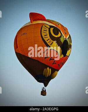 Albuquerque, USA. 7 Okt, 2019. Hot Air Balloon ist am Albuquerque International Balloon Fiesta in Albuquerque, New Mexiko, die Vereinigten Staaten gesehen, am 7. Oktober, 2019. Credit: Richard Lakin/Xinhua/Alamy leben Nachrichten Stockfoto