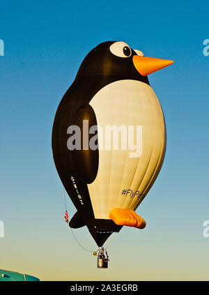 Albuquerque, USA. 7 Okt, 2019. Hot Air Balloon ist am Albuquerque International Balloon Fiesta in Albuquerque, New Mexiko, die Vereinigten Staaten gesehen, am 7. Oktober, 2019. Credit: Richard Lakin/Xinhua/Alamy leben Nachrichten Stockfoto