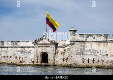 Fort San Fernando de Bocachica in Tierra Bomba Insel Stockfoto