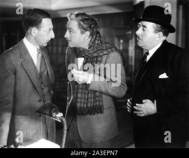 CHARLES LANE, als Max Jacobs JOHN BARRYMORE als Oscar Jaffe und WALTER CONNOLLY, wie Oliver Webb IM ZWANZIGSTEN JAHRHUNDERT 1934 Regisseur Howard Hawks Drehbuch von Ben Hecht und Charles MacARTHUR Columbia Pictures Stockfoto