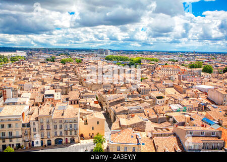 Bordeaux Panoramasicht auf die Stadt Stockfoto