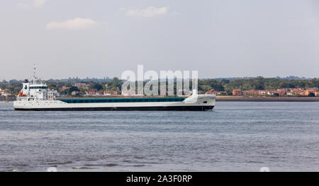 Container schiff oder Frachtschiff aus Southampton Stockfoto