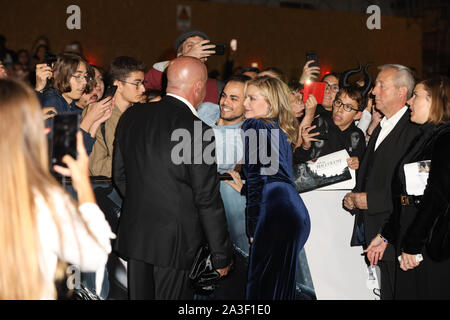 Rom, Präsentation der Malefiz Film - Angelina Jolie und Michelle Pfeiffer Treffen der Fans in der Foto: Michelle Pfeiffer Stockfoto