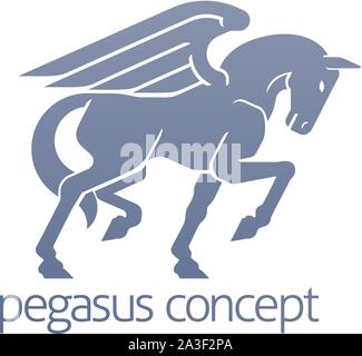 Pegasus geflügeltes Pferd Konzept Stock Vektor