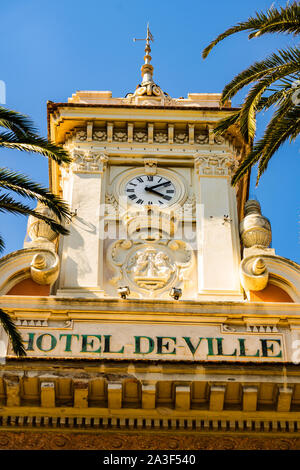 Detail Foto des alten Hotel de Ville in Ajaccio, Frankreich, 2019 Stockfoto