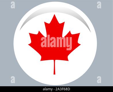 Kanada Flagge, Farben und Proportionen richtig. Nationale Kanada Flagge. Stock Vektor