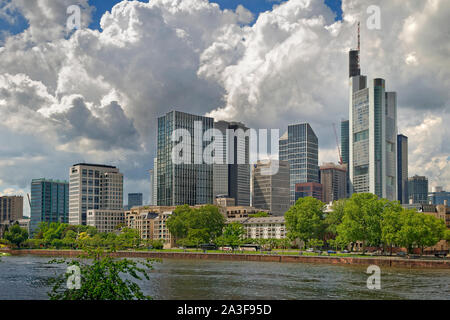 Bankenviertel von Frankfurt, Deutschland. Stockfoto