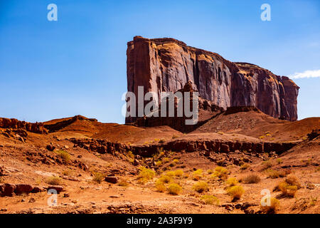 In der Wüste des Monument Valley in Utah/USA Felsformationen Stockfoto