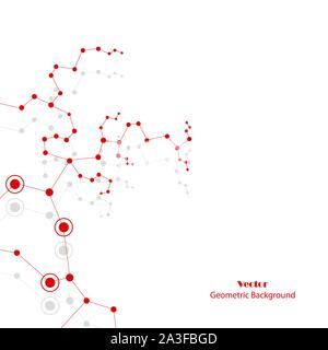 Technische Zusammenfassung Hintergrund mit Anschluss von Punkten und Linien Stock Vektor