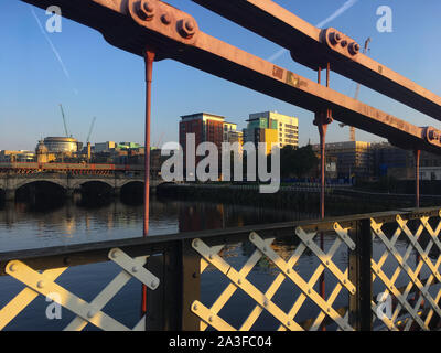 Die U-Bahn laufen, mit Becky Simister in Glasgow, Schottland, am 25. August 2019. Stockfoto