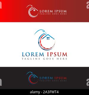 Adler Startseite Immobilien Vektor Logo Design Stock Vektor