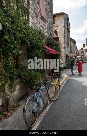 Monpazier, Bastide in der Dordogne im Jahre 1284 von Edward 1 von England gegründet. Stockfoto