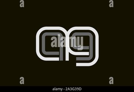 Schwarze und weiße Linie AG EIN G schreiben Logo alphabet Kombination für Icon Design. Für einen Schriftzug auf eine Firma oder Geschäft. Stock Vektor