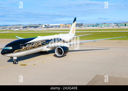 Stuttgart/Deutschland September 22, 2019: Äquatorialguinea Regierung Boeing 777 am Flughafen Stuttgart. Stockfoto