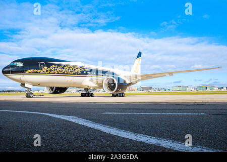 Stuttgart/Deutschland September 22, 2019: Äquatorialguinea Regierung Boeing 777 am Flughafen Stuttgart. Stockfoto