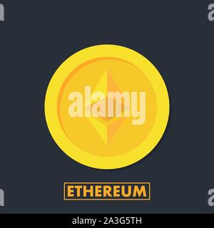 Des astraleums (ETH) crypto Währung Symbol für Anwendungen und Websites. Des astraleums Logo für Web und Print. Vector lieferbar Abbildung. Stock Vektor
